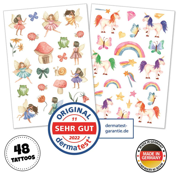 Kinder-Tattoos ‚Märchen‘ (48 Stk.)