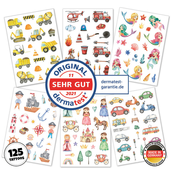 Kinder-Tattoos ‚Mix‘ 125 Stk.
