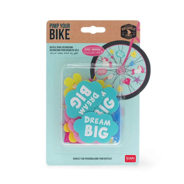 Set mit 30 Dekorationen für Fahrradspeichen
