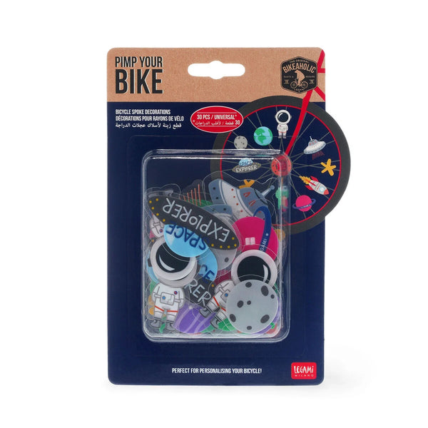 Set mit 30 Dekorationen für Fahrradspeichen