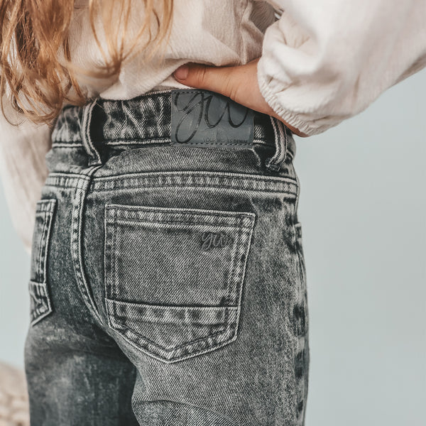 Stretch Denim | Wide Leg Glitter Jeans