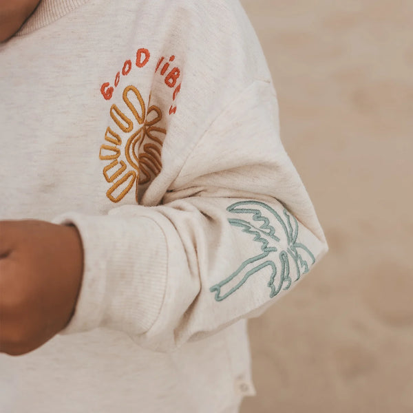 Sun Waves | Oversized Sweater | White Swan