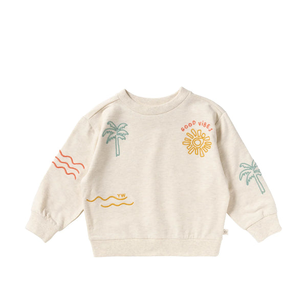 Sun Waves | Oversized Sweater | White Swan