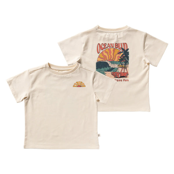 Ocean BLVD | Oversized T-Shirt | White Swan