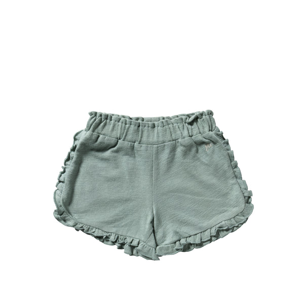 Textured Jersey | Ruffle Shorts | Ocean