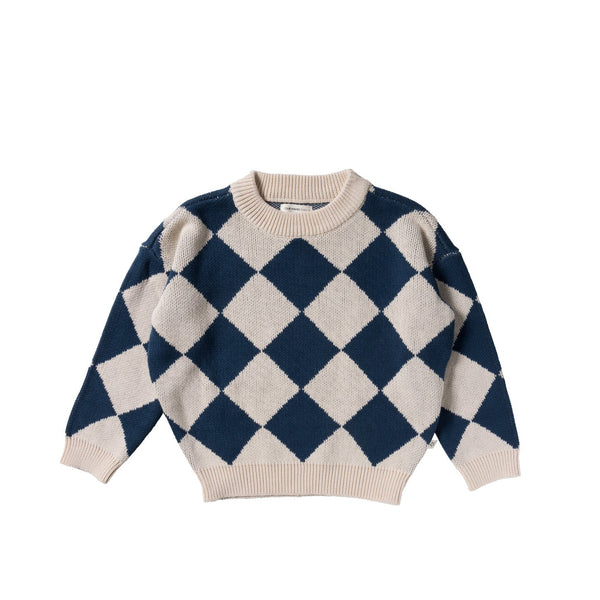 Diamond Knit | Chunky Sweater | Tapioca