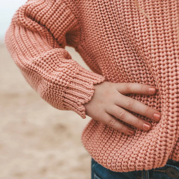 Knit | Chunky Scallop Sweater | Rose Dawn