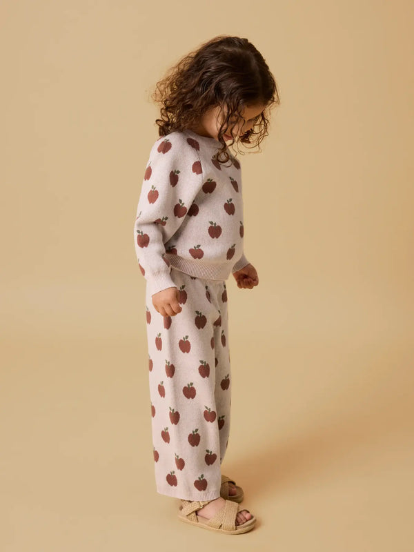 NMFLULIO WIDE KNIT ANCLE PANT LIL