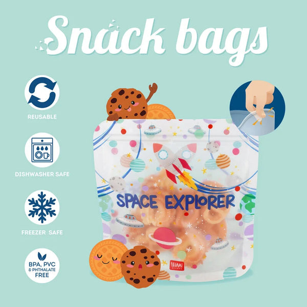 3er-Set Lebensmittelbeutel - Snack Bags