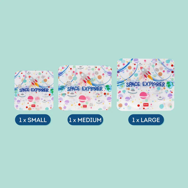 3er-Set Lebensmittelbeutel - Snack Bags