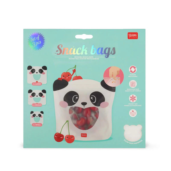 3er-Set Lebensmittelbeutel - Snack Bags