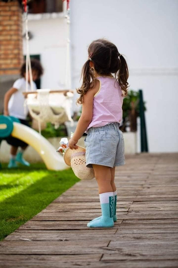 Girlpower SOCKEN BLAU KIND