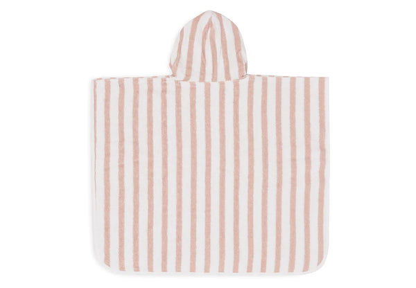 Badeponcho Stripe Frottee Wild Rose GOTS