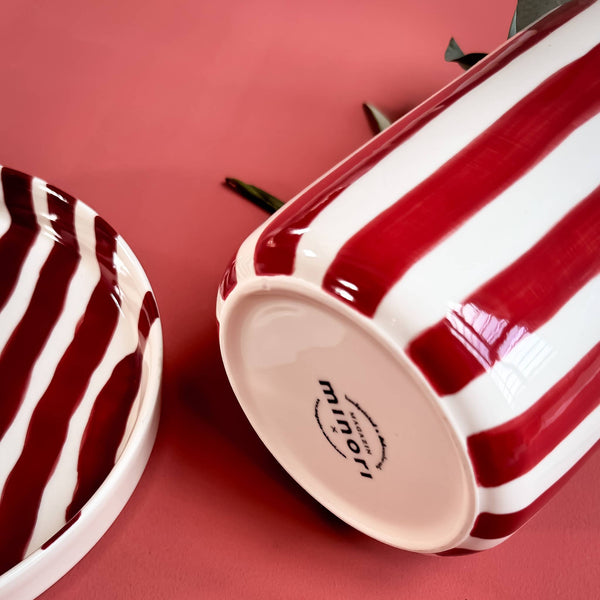 Vase Stripes - tramonto red