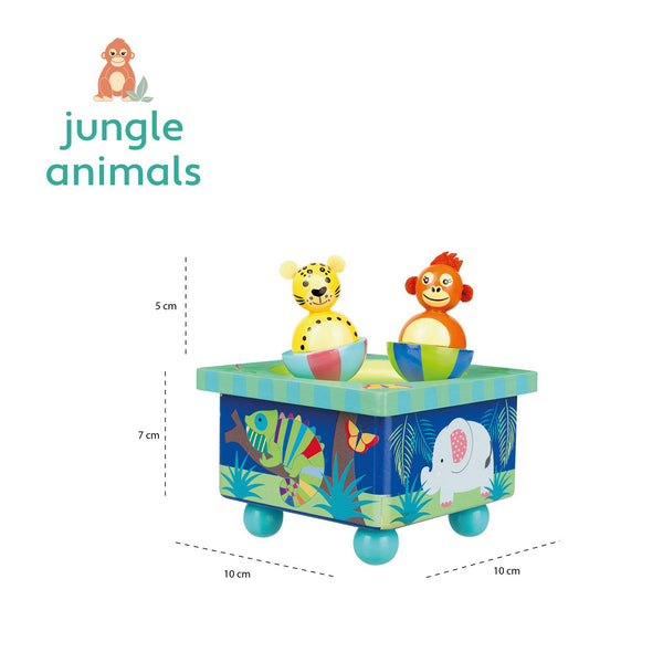 Jungle Animals Spieluhr aus Holz