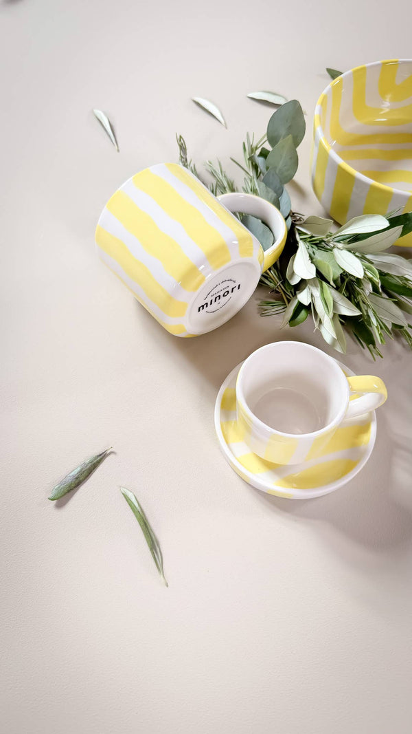 Espresso  Stripes - spiaggia yellow (2er Set - 4 Teile)