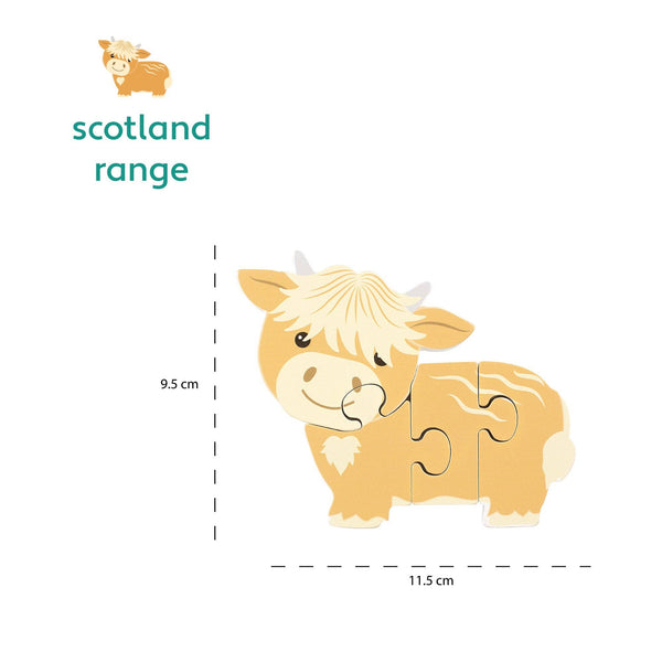 Holzpuzzle Highland Cow