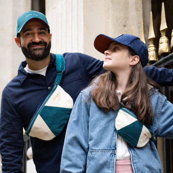 Petrol corduroy Waist Bag | Child or Adult