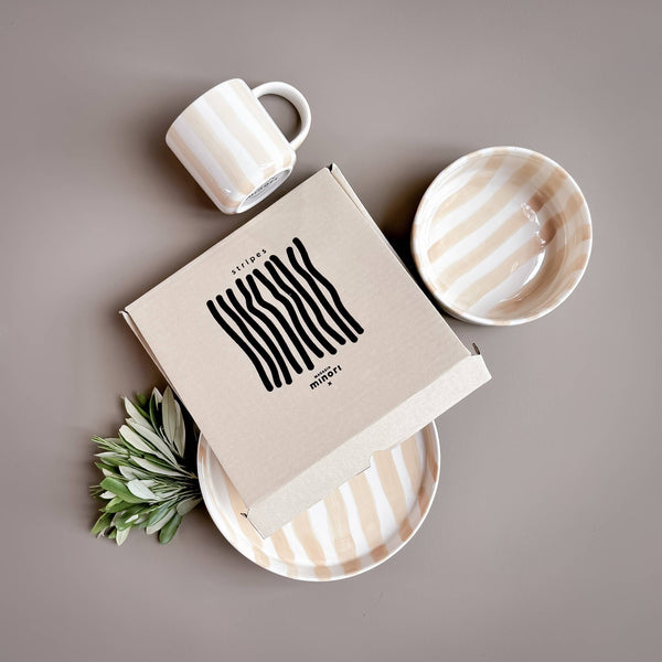 Becher Stripes - boho beige