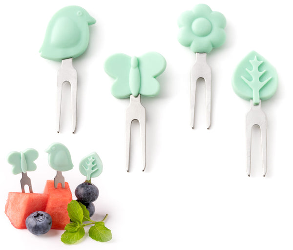 Edelstahl Bento Picks, 4er Set - LEKKABOX - Gartenzauber