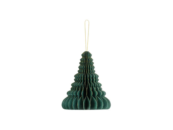Papierwabenverzierung Weihnachtsbaum, Flasche grün, 15cm