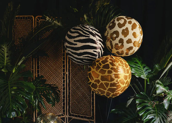 Folienballon Ball | Zebrastreife | 75 cm