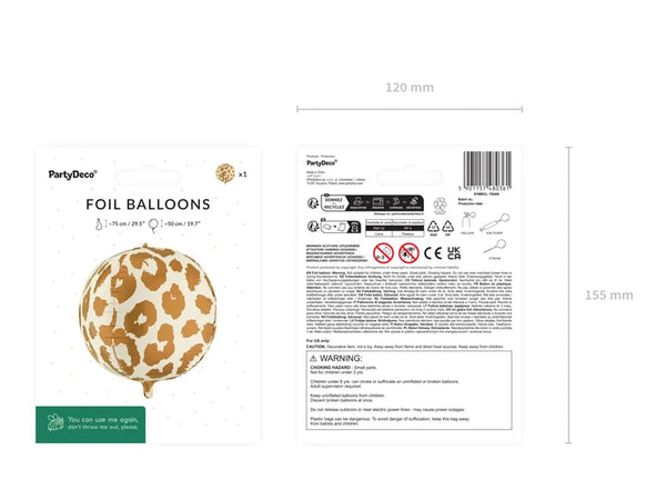 Folienballon Ball | Gepard | 75 cm