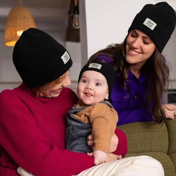 High Five Black Beanie | Child or Adult
