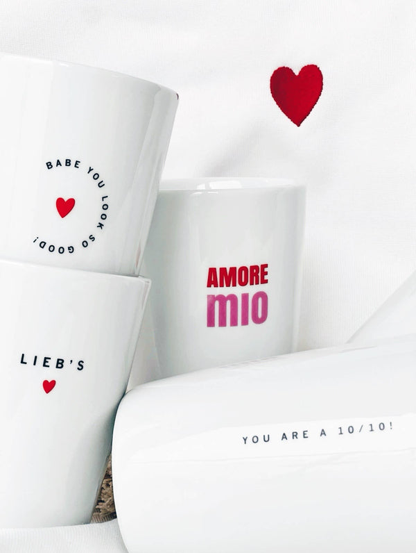 Becher Tasse Heart I Amore Bunt Spring Love