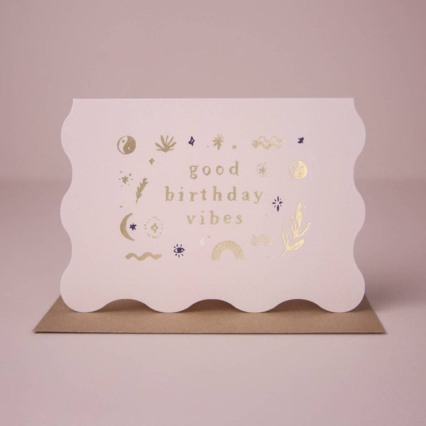Good Vibes Geburtstagskarte | Grußkarten | Minimalistische Karte