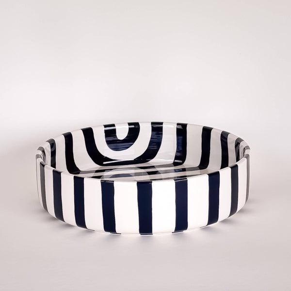 Schale gross  Stripes - volcano black