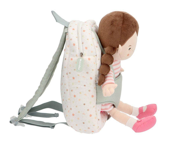 Rucksack für Puppen Frühlingsgarten