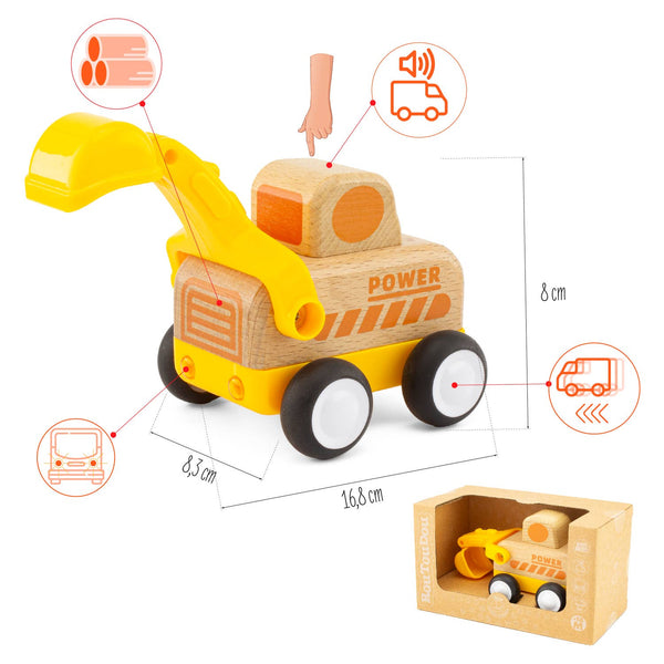 Holzauto MINIBAGGER