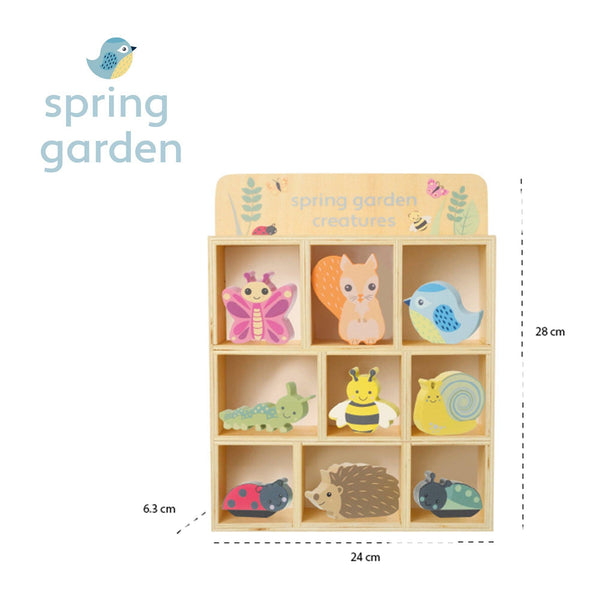 Spring Garden Tierchen und Regal aus Holz