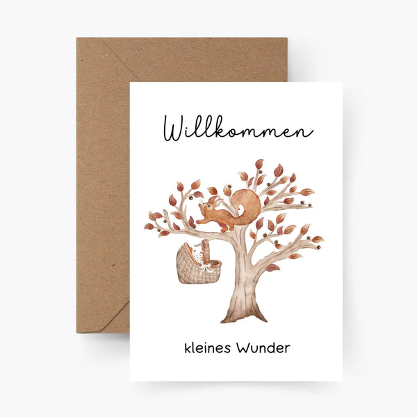 Happy Birthday | kleines Wunder | Postkarte mit Umschlag