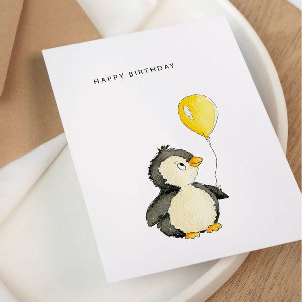 Geburtstagskarte - Glückwunschkarte | Happy Birthday Pinguin