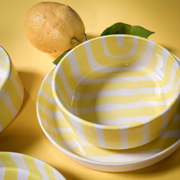 Schale Stripes - spiaggia yellow