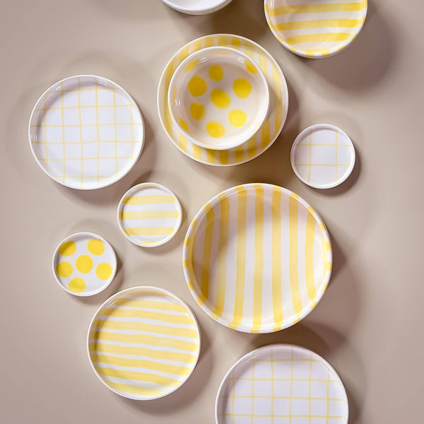 Schale gross  Stripes - spiaggia yellow