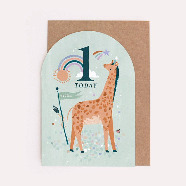 Geburtstagskarte für 1 Jahr | Meilenstein-Alterskarten | Babykarten