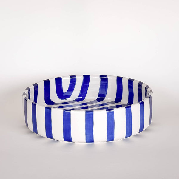 Schale gross  Stripes - mare blue