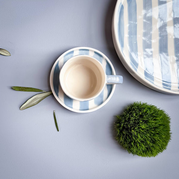 Espresso  Stripes - morning  azzurro (2er Set - 4 Teile)