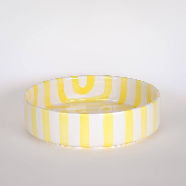Schale gross  Stripes - spiaggia yellow