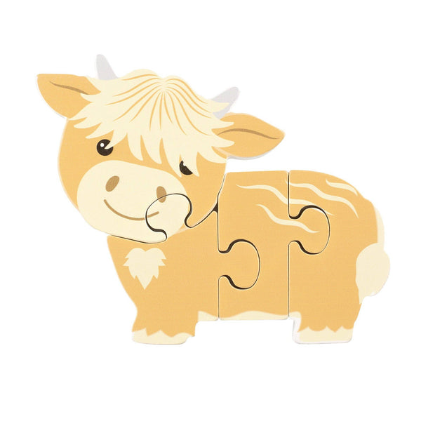 Holzpuzzle Highland Cow