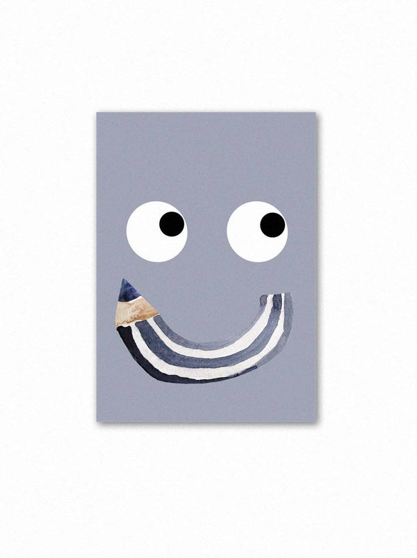 Postkarte "Smiley Stift"