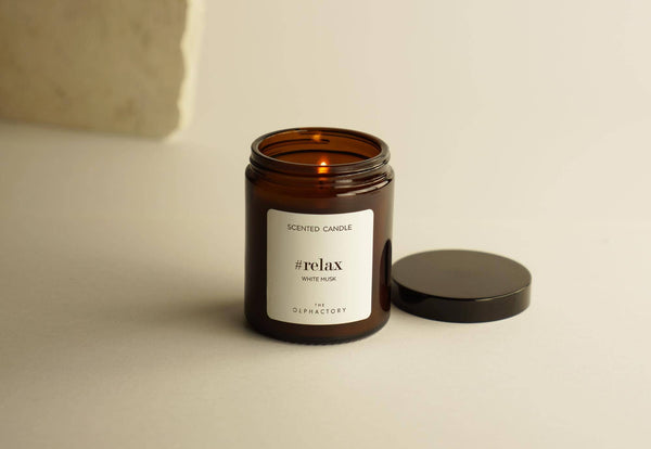 PFLANZLICHE WACHSKERZE „relax“ 135g
