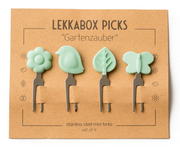 Edelstahl Bento Picks, 4er Set - LEKKABOX - Gartenzauber