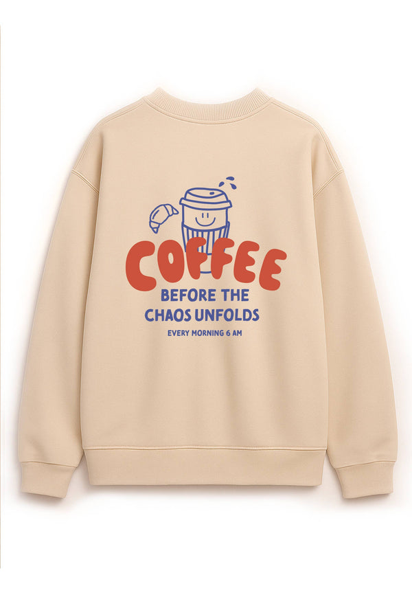 Erwachsenen Sweatshirt beige Coffee
