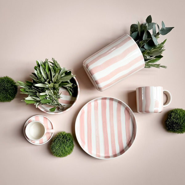 Becher Stripes - incanto rose