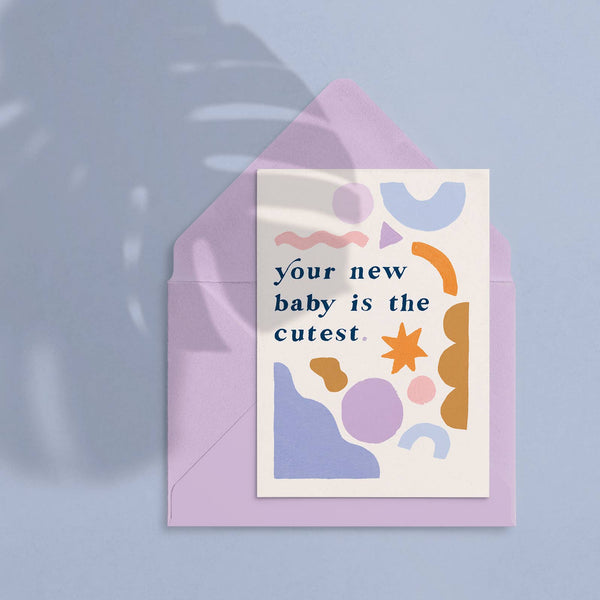 Süßeste Babykarte | Geschlechtsneutrale Babykarte | Regenbogen