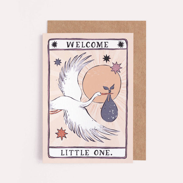 Stork New Baby Card | Geschlechtsneutrale Babykarten | Adoption